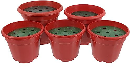 PHENOFICE 1 Jeu Pot De Fleur en Plastique Pots Funéraires Pot pour Plantes D'intérieur Jardinières en Plein De Plante D'intérieur Vase Vert Jardinières pour Plantes D'intérieur Usine