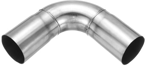 PATIKIL 1 1/2 (38mm) ID 90 Degree Elbow Fitting, Stainless Steel Metal Pipe Fitting Connector Adapter Right Angle for Plumbing, Water Pipelines, DIY