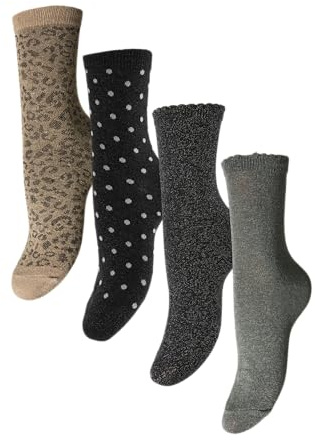 PIECES Pcsebby Glitter Long 4 Pack Mix Noos, Deep Lichen Green, Talla única