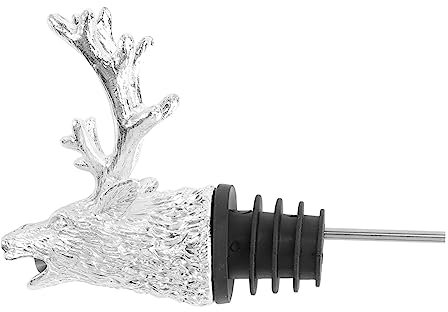WATIIFUFU Deer Head Wein-ausgießer Und Stopper Mit Silikonverschluss Eleganter Stag Weinbelüfter Für Stilvolles Einschenken Und Aufbewahren Von Rotwein