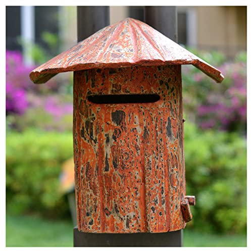 Wandmontierter Briefkasten, Wandbriefkasten, Wandbriefkasten aus Holz, Retro-rustikaler Briefkasten, hängende Dekoration für das Haus, kreative wasserdichte Boutique Milk