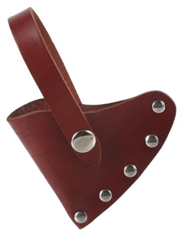 OSALADI Leather Sleeve for Protective Cover for Head Outdoor Case Camping Tool Accessory