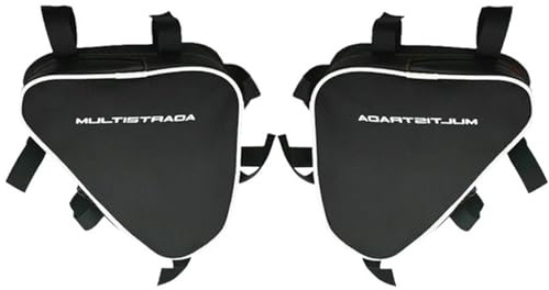 EQJSHL Borse per Barre di Protezione Telaio Moto per Ducati Multistrada 1200 Borsa per Attrezzi di Riparazione Borsa Impermeabile Borsa da Viaggio Borse da Sella e in Pelle