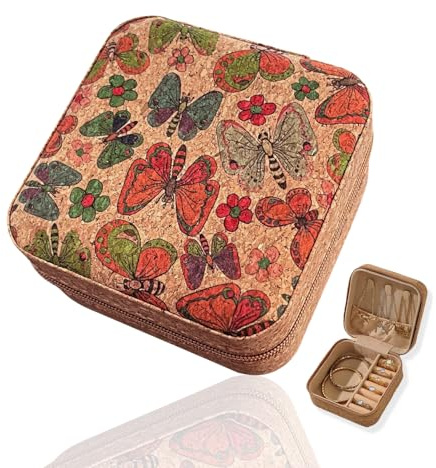 RYHHH Joyero Viaje, Joyero Portátil, BáSico de Viaje Joyeros Mujer Organizador para Pendientes, Anillos, Pendientes, Pulseras Cadenas para Mujer Niña Regalo de Cumpleaños Navidad Día de la Madre
