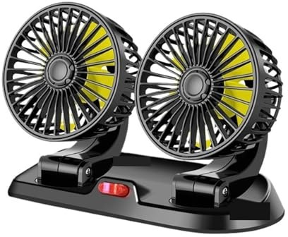 Ventilador Usb Ventilador De Coche De 5V, 12V Y 24V, Ventilador De Refrigeración For Coche, Ventilador USB De Doble Cabezal, Velocidades Ajustables, Ventilador De Aire For Coche, Accesorios For Coche,
