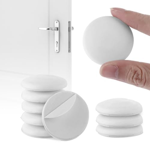 LOLYSIC 30 Stück Türstopper Wand Selbstklebend Weiß, Türpuffer Türstopper Selbstklebend, Gummipuffer Selbstklebend, Türpuffer Wandschutz–Silikon Stopper für Türgriff, Wände, Möbel, Stoß Dämpfender