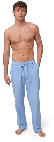 DANISH ENDURANCE Pantalon de Pyjama Homme, Coton Biologique, Doublure Douce | Pantalon de Pyjama en Coton Biologique, Doux et Respirant, Cordon Ajustable pour se Détendre et Bien Dormir