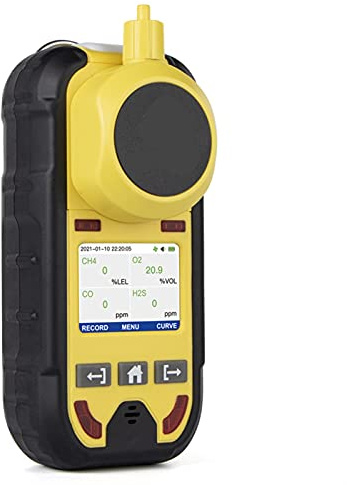 EDEDE Détecteur de Gaz, Compteur de gaz de détecteur Multi-gaz de Pompe O2 H2S CO LEL 4 dans Un détecteur de fuites de monoxyde de Carbone de sulfure d'oxygène de sulfure d'hydrogène(Without Pump)