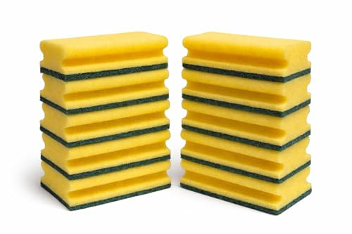10 Stück XXL Scheuerschwamm 153x69x42 mm – extra großer Topfreiniger für Küche, Grill & Pfannen