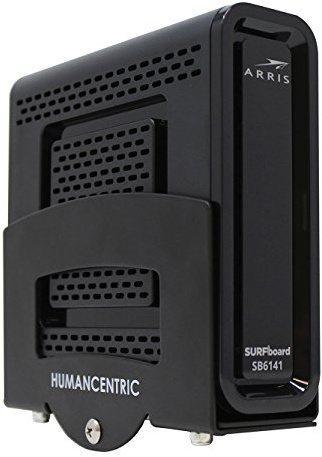 HumanCentric Cable Box and Modem Mount, Adjustable Wall Mount for Small and Wide Devices, Cable Boxes, Modems, DVD Players, Streaming Media Devices, Mount on The Wall Behind TV, Hardware Included
