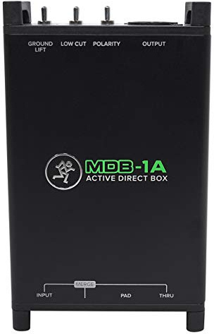 Mackie MDB-1A aktive DI-Box mit Hochpass, Phasenumschaltung, Ground Lift, -20 dB Pad und Merge-Schaltung
