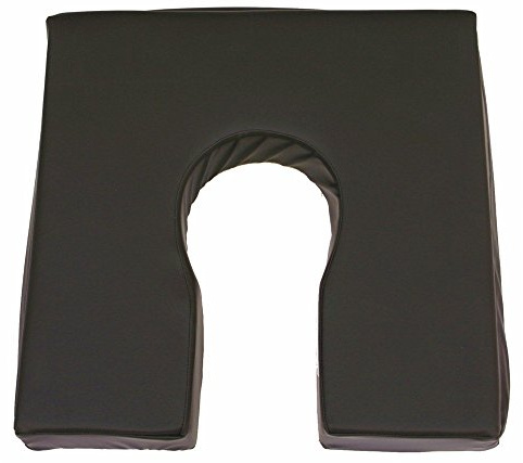 Ortotex - Cojín antiescaras, Fabricado con viscoelástica rosa, Producto Premium, Con forma de herradura, Dimensiones 42 x 42 x 7,5 cm, Se puede lavar