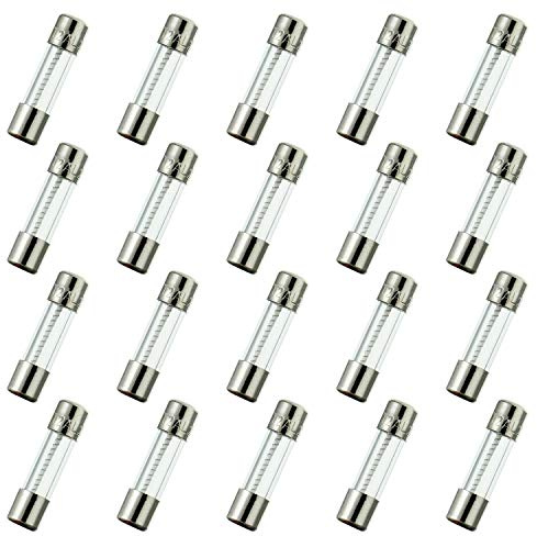 HUAREW T2AL250V 20 Pcs 5x20mm Slow Blow Glass Fuse 2A 250V 0.2 x 0.78 inch time delay Fuse