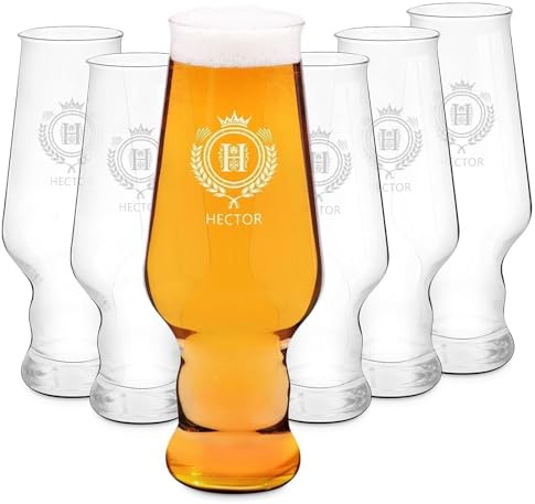 Maverton Ensemble de Chopes à Bière Personnalisées de 0,4l | 400ml, Verres de haute qualité avec gravure pour homme, Cadeau pour tous les amateurs de bière, Monde