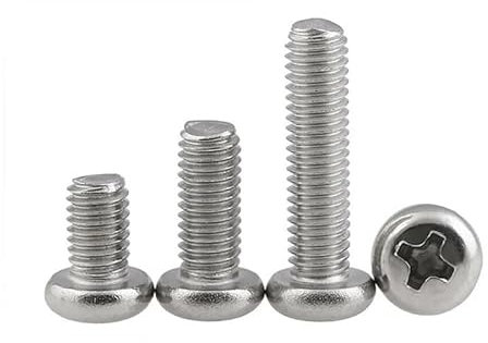 OUMIFA Schrauben 304 Edelstahl Phillips Kreuzung Runde Pfannenkopf Maschinenschraube M1 M1.2 M1.4 M1,6 m2 m2.5 m3 m4 (Length : 16mm(50pcs), Größe : M1.4)