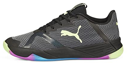 PUMA Unisex Accelerate Turbo Nitro Ii inomhussko, Puma svart Fizzy ljus hav dyk festival fuchsia, 42 EU