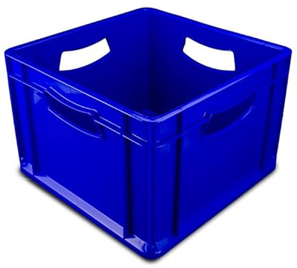 Caterbox Square Stacking Box 25 Litre (360x360x250mm) | 24025 Non Euro Stacking Storage Box (Blue)