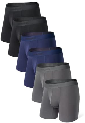Separatec Boxerkalsonger för herrar med bollpåse, ventilerande och svalkande, tillverkad av rayon från bambu, underkläder, XL