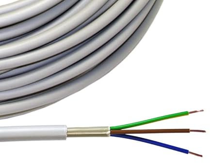 NYM-J 3x2,5mm² Feuchtraumkabel Mantelleitung 10-100 Meter, Länge:10 Meter