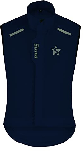 Sikma Herr dam cykelväst dusch vindtät löpning unisex HI-VIZ väst cykeljackor, marinblå, L