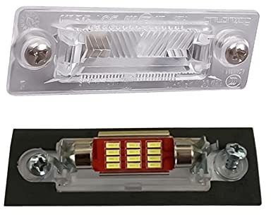 ENVA 2 x LED Kennzeichenbeleuchtung Leuchtmittel Halter Paar für Transporter T5 Caddy MK3 Golf MK5V 3B5943021E