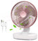 Oscillating Desk Fan, Rechargeable Table Fan with Strong Airflow Quiet Operation Portable Cooling Fan Speed Adjustable Rotatable Head for Home Office Bedroom Table and Desktop (Pink)