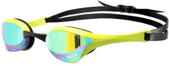ARENA Cobra Ultra Swipe Mirror Lunettes de Natation Unisexe Adulte Race, Lunettes de Natation avec Lentilles Courbes Miroir, Anti-buée, Protection UV, 5 Ponts Nez Interchangeables