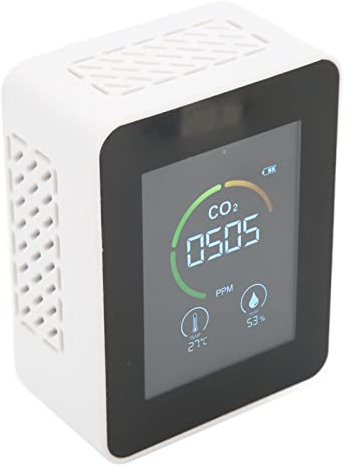 Détecteur de Dioxyde de Carbone, Capteur Semi-conducteur 3 Fonctions, Testeur de Dioxyde de Carbone, Grand écran Anti-interférence pour la Maison (1