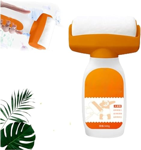 Qoobom Wand Reparatur Roller Farbe, Spackle Roller Wall Fix All in One, Wand Roller Paint Brush, Wand Kleine Roller Paint Brush, Wand Patching Brush Graffiti Remover, Spackle Wall Repair Kit (Weiß)