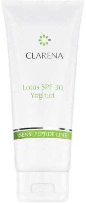 Clarena - Sonnencreme 100 ml - Sonnenschutz Creme Gesicht 30 SPF - Suncream mit Joghurt und Lotusextrakt - Tagescreme mit lsf 30 - Vegan Sun Cream