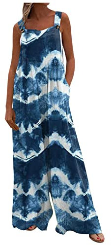 RMBLYfeiye Blitz Sommer Outfits Damen Hosenrock Lang Elegant Jumpsuit Mädchen Festlich Gerader Overall Jeans