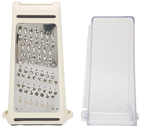 Grattugia per formaggio Sunicon con contenitore, grattugia multiuso da cucina in acciaio inossidabile con contenitore rimovibile su entrambi i lati