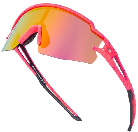 ROCKBROS Fahrradbrille Kinder Sportbrille, Polarisierte Sonnenbrille UV400 Radbrille Winddicht TR90 für Jungen Wandern Running