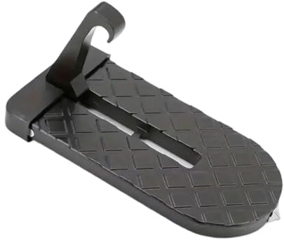 pedale piede Gancio per gradino porta SUV in lega di alluminio, design resistente, gradino di assistenza per tetto(Black)