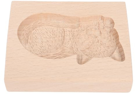 Matybobe Molde para Galletas de Jengibre, Madera de Haya, Multifuncional, Fácil Limpieza, Prensa Tallada, Sello, Herramienta Cocina