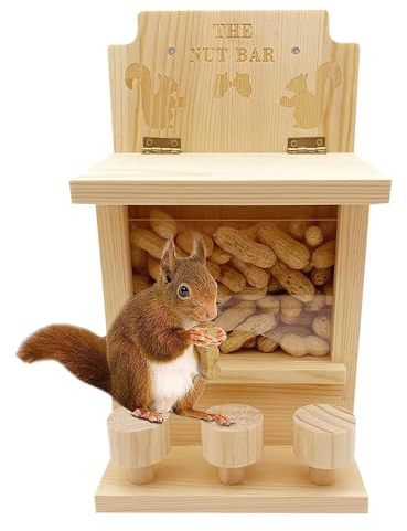 Ekorrbänksmatare, Ekorrmatare för utomhusbruk | Wooden Squirrel Window Feeder Nut Bar Squirrel Feeder - Mångsidig jordekorre matare ekorre matningshus för fönsterbrädan balkong