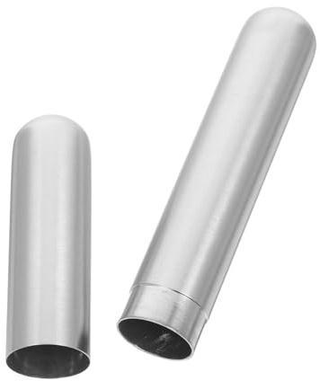 OSOLADY Tubo de Cigarro de Acero Inoxidable para Conservar y Humedecer, Estuche Individual Portátil Diseño Resistente y Elegante para Viaje