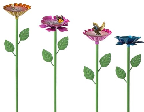 Pollineringsvattenstation för bin och humlor - 4-delad Blomformad Badplats - Bad för Bin - För Användning På Trädäck Uteplats I Trädgården Utomhus Vid Fontän Damm Och Bondgård Fjärilar