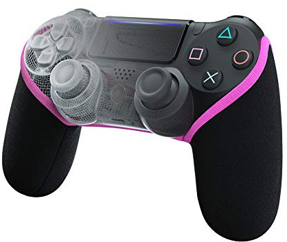 SMART GRIP Controller Hülle - kompatibel zu PS4 - Das ultimative Controller Anti-Sweat und Anti-Rutsch Upgrade, Waschbar (Schwarz/Pink)
