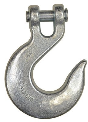 Pro-Lift-Werkzeuge Gabelkopfhaken 3/4 Haken Kettenhaken Sicherheitshaken mit integriertem Schäkel Kranhaken Kette Winde Werkstatt