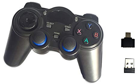 Rong Controlador de gamepad inalámbrico 2.4G para teléfono móvil, Smart TV, PC, portátil, ordenador, decodificador con convertidor OTG móvil