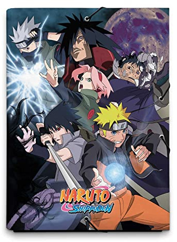 Grupo Erik Naruto Shippuden Sammelmappe A4 | feste Klappmappe | Kartontasche 24 x 34 cm | Schulbedarf, Bürobedarf CSG0106