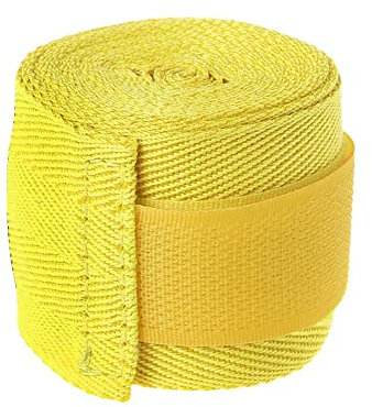 LTLCLZ 5Cm Breite Baumwolle Boxbandage Sport Bundle Strap Sanda Muay Thai Taekwondo Handwickelhandschuhe Boxhandschutz Schutzausrüstung,Gelb,5M