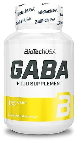BioTechUSA GABA, Cápsula de suplemento dietético con ácido gamma-aminobutírico, 60 cápsulas