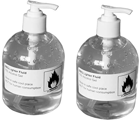 BBQ Lighter Fluid Grill Barbecue Lighting Smoke-free fuel 75% Alcohol Gel 2x500ml