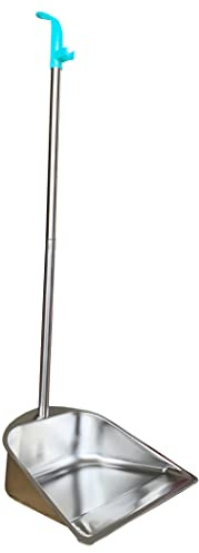 Pentola antipolvere con manico lungo, 85,1 cm in acciaio inox resistente per interni ed esterni, paletta con manico per casa, ingresso, ufficio, confezione da 1