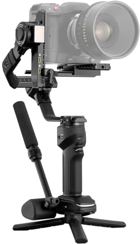ZHIYUN Crane 4 Combo [Official] Stabilisateur Gimbal pour appareils Photo Reflex numériques et sans Miroir, stabilisateur de caméra 3 Axes avec poignée, Repose-Poignet, trépied, Sac, lumière, pour