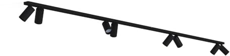 Licht-Erlebnisse Deckenstrahler Schwarz 300 cm lang XXL 8-flammig für GU10 verstellbar schwenkbar Modern Spot Lampe Deckenleuchte Wohnzimmer Küche Büro