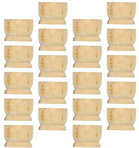 SEWACC 20pcs Wooden Easter Egg Stand Durable Egg Holders for DIY Decoration for Parties Home Display and Family Gatherings