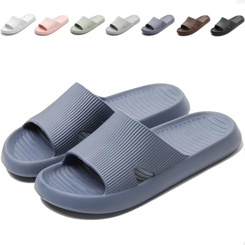 Anmerl Shower Shoes for Men and Women, Quick-Drying Lightweight EVA Non-Slip Sliders, Soft Cloud Slippers for Bathroom, Gym, Pool, Beach and Indoor/Outdoor Use